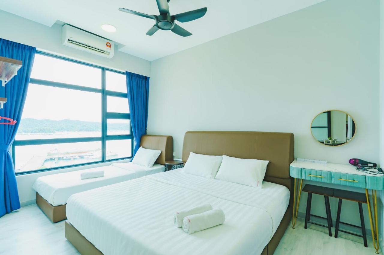 Full Seaview 2R1B Condo For 6Pax In Кота-Кинабалу Экстерьер фото